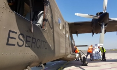 Trasporto materiale sanitario con aereo Dornier 228 del 28° Tucano
